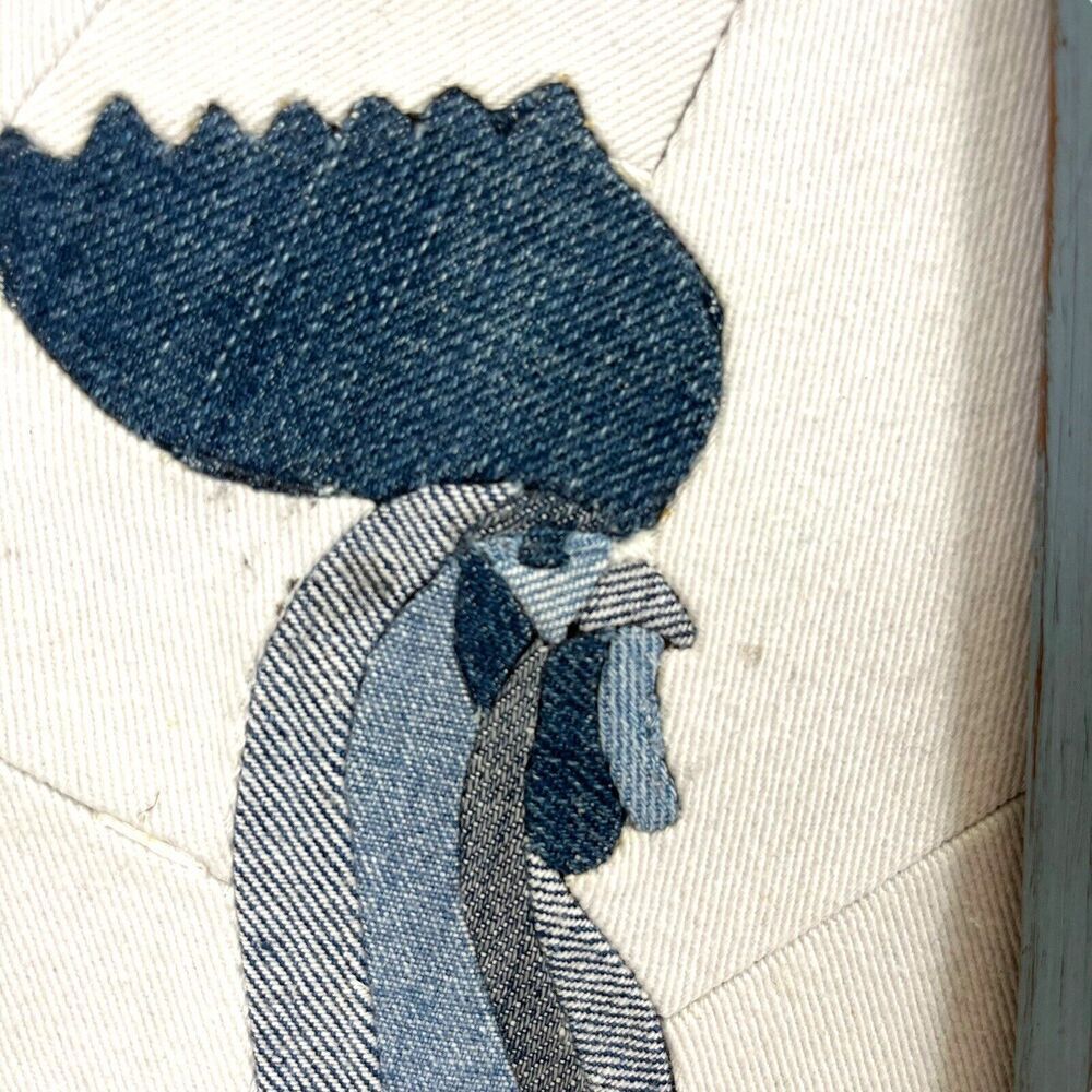 Handmade Rooster Fabric Collage Framed Artwork Patchwork - Picture 8 of 16